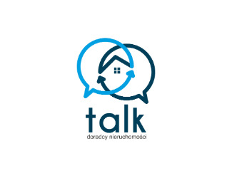 Projekt graficzny logo dla firmy online talk doradcy nieruchomości